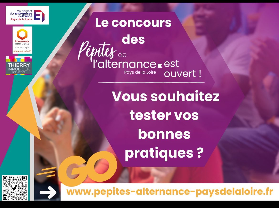 🚀 Prêt à valoriser votre politique Alternance ? 

🌟 Testez vos bonnes pratiques alternance ! 

📢 Pourquoi vous lancer l'aventure ?
Valorisez vos engagements en faveur de l'alternance.
Devenez lauréat et Testez vos bonnes pratiques.

👉 Candidatez sur lnkd.in/errNr73z