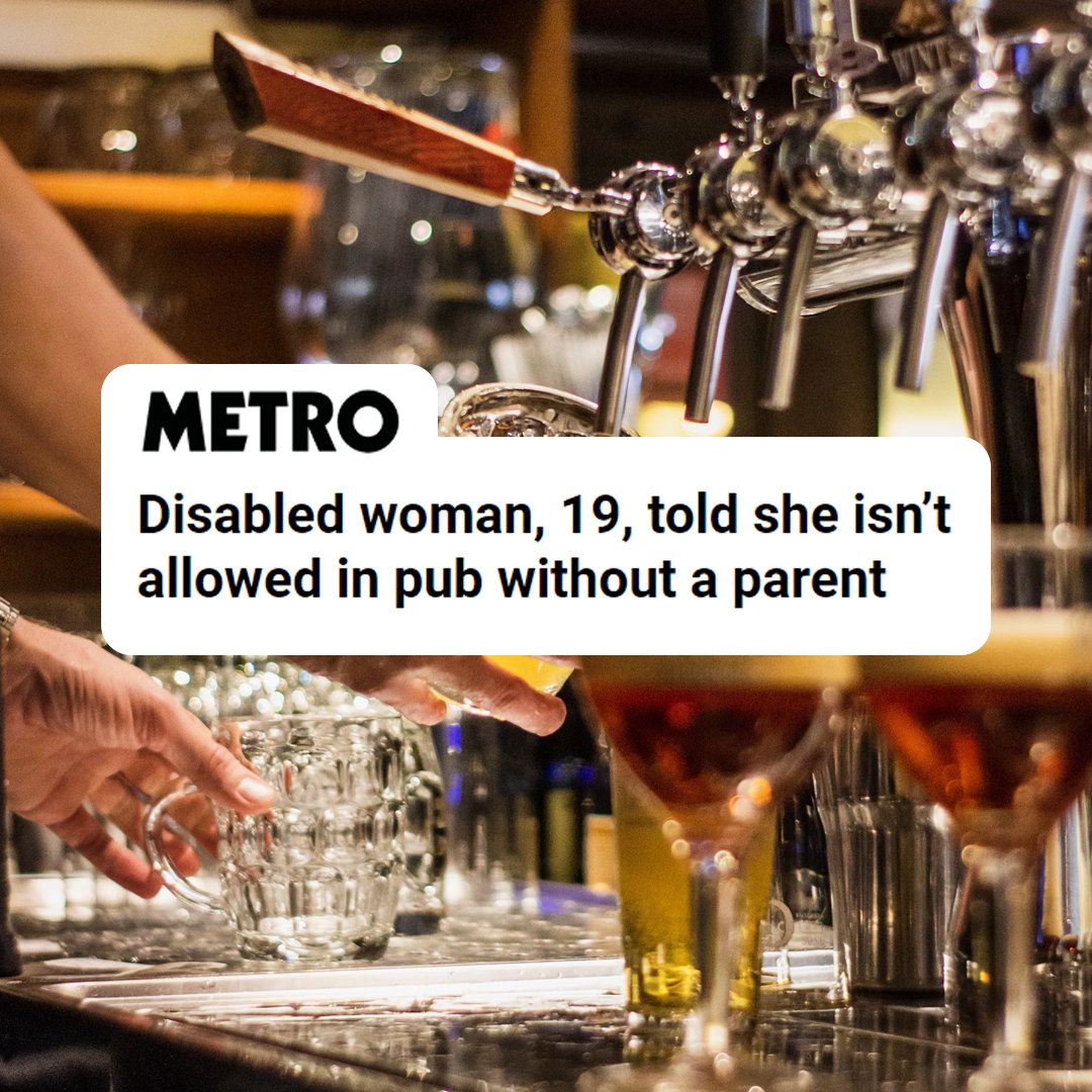 19-year-old Kayce was denied entry to her local pub because she didn’t have a parent with her. “We’re a pub, not a creche,” they said. For a disabled adult to be treated like this is shocking, but not surprising. 🔗 metro.co.uk/2024/01/28/dis…