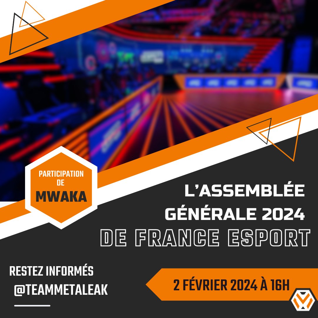 🔊 Annonce Spéciale de Metaleak !

Alexandre “Mwaka”, président de Metaleak, sera présent à la première Assemblée Générale Ordinaire de France Esport, le 2 Février à 16h à l'<a href="/espotparis/">ESpot</a> ! Soyez prêts à soutenir Mwaka et Metaleak !

#Metaleak #FranceEsport #AGO2024 🤘🎮
