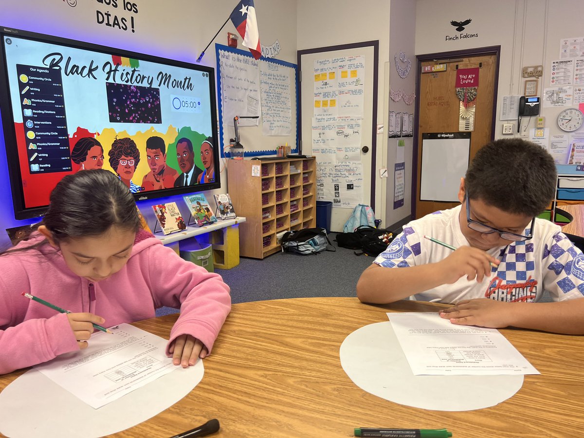 My mathematicians ready to start the day. 💫#FinchFalcons #WeAreMcKinney #everystudenteveryday #BilingualEducator #3rdchat #tutoring