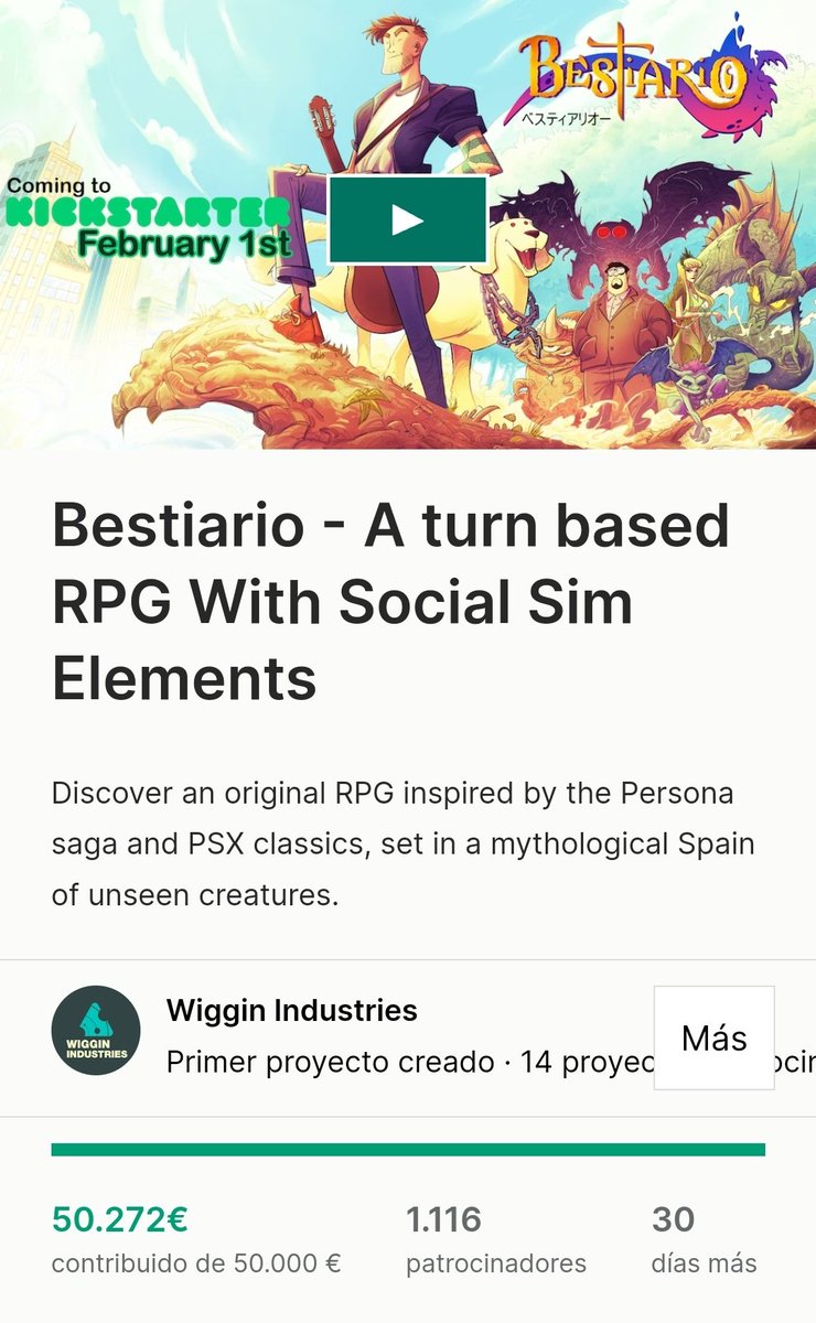 el_yuste_'s tweet photo. .@RpgBestiario LLEGA A SU META MÍNIMA EN MENOS DE DOS HORAS.

MUCHÍSIMAS GRACIAS A TODOS, VOY A HACER UN VIDEOJUEGO VAMOOOOOS.

SIGAN APOYANDO 
https://t.co/q5w0YNVeNZ https://t.co/0Fn6YvO5jh