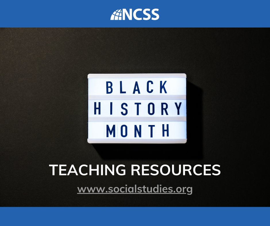 NCSS is proud to celebrate #BlackHistoryMonth! Below is a curated list of free NCSS resources our editors have selected to help educators teach Black history in the classroom. ➡️ Explore these free resources: hubs.li/Q02g1-m90 #blackhistory #ushistory #education #teaching