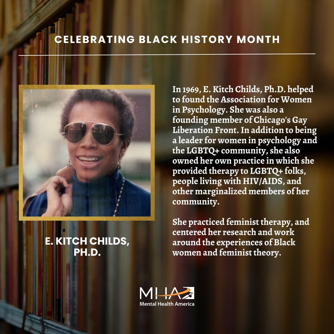 During #BlackHistoryMonth, we are highlighting Black and African American contributions to the #mentalhealth movement, which are oftentimes overlooked. Visit our Black History Month page to learn more about these individuals and find resources. 🖤🤎bit.ly/3cinTzu