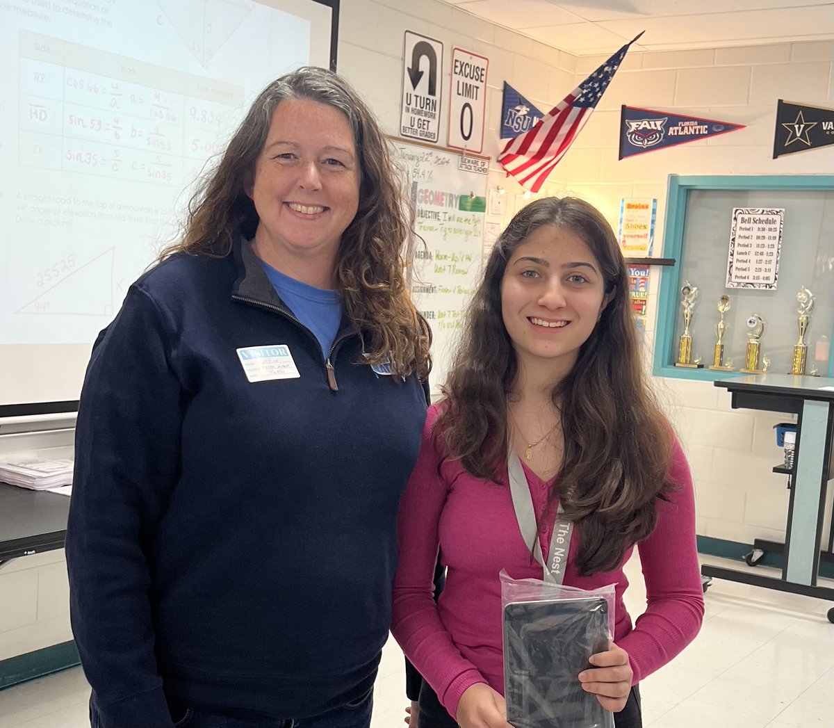 Accel_Learn_Inc's tweet image. 🎉 Exciting news! 🎉 Danielle from Palm Beach County, FL, was named winner of Math Nation&apos;s FL B.E.S.T. Curriculum Geometry Student Wall and scored an iPad Mini! With 1000+ Karma Points, Danielle, is a math superhero, helping peers excel in their practices.👏 #MathNationSuccess