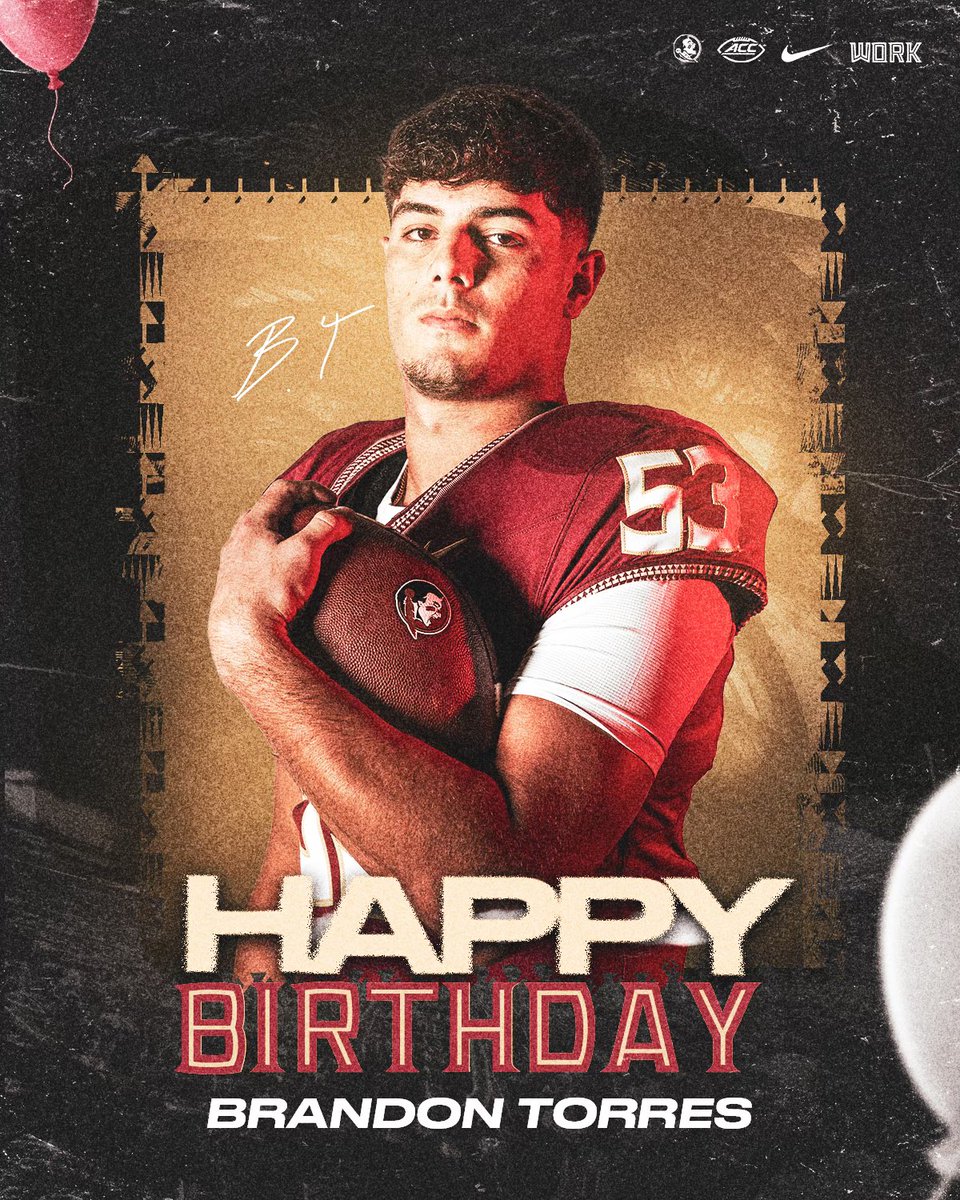 FSUFootball's tweet photo. Happy birthday, Brandon!

#NoleFamily https://t.co/XFsFA5V72f