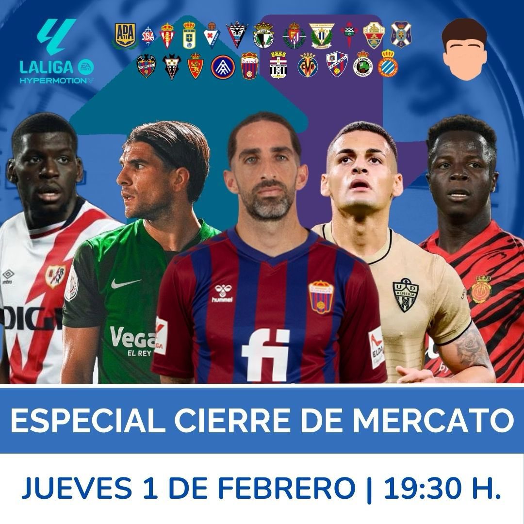 🔥 𝐂𝐈𝐄𝐑𝐑𝐄 𝐌𝐄𝐑𝐂𝐀𝐓𝐎 🔥 🕒 19:30 👉🏻 Nos vemos a las 19:30, para analizar TODOS los movimientos del mercado en la #LigaHypermotion 👥 Más de 30 invitados, conexiones por equipo, minitertulias y mucho más Si te gusta Segunda… ¡No faltes! 💜 twitch.tv/alexcuadradoo_