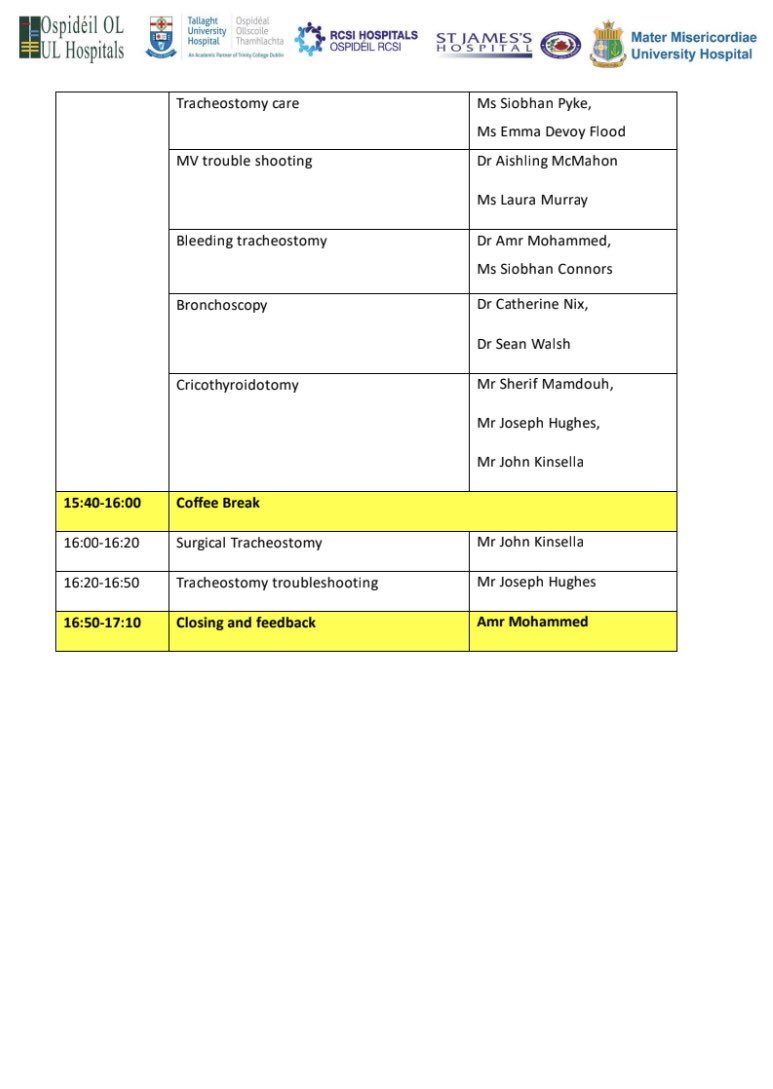 Sarah Rowland (@sarahrowland__) on Twitter photo Exciting collaborative tracheostomy CPD opportunity across national MDT practitionersโ๏ธ
Hats off <a href="/AmrM015/">Amr Mohammed</a> organising it <a href="/ICUTallaght/">@ICUTallaght University Hospital</a>โบ๏ธ
No doubt great learning to come from fab colleagues <a href="/Aisling_Davitt/">Aisling Davitt</a> <a href="/LauraAMurraySLT/">Laura Murray</a> <a href="/SiobhanConnors9/">Siobhan Connors</a> <a href="/LauraJ_Hammond/">Laura Hammond</a> <a href="/OBrady113/">OrlaBrady113</a> <a href="/Cathymullen79/">Cathy Mullen</a> Exciting collaborative tracheostomy CPD opportunity across national MDT practitionersโ๏ธ
Hats off <a href="/AmrM015/">Amr Mohammed</a> organising it <a href="/ICUTallaght/">@ICUTallaght University Hospital</a>โบ๏ธ
No doubt great learning to come from fab colleagues <a href="/Aisling_Davitt/">Aisling Davitt</a> <a href="/LauraAMurraySLT/">Laura Murray</a> <a href="/SiobhanConnors9/">Siobhan Connors</a> <a href="/LauraJ_Hammond/">Laura Hammond</a> <a href="/OBrady113/">OrlaBrady113</a> <a href="/Cathymullen79/">Cathy Mullen</a>
