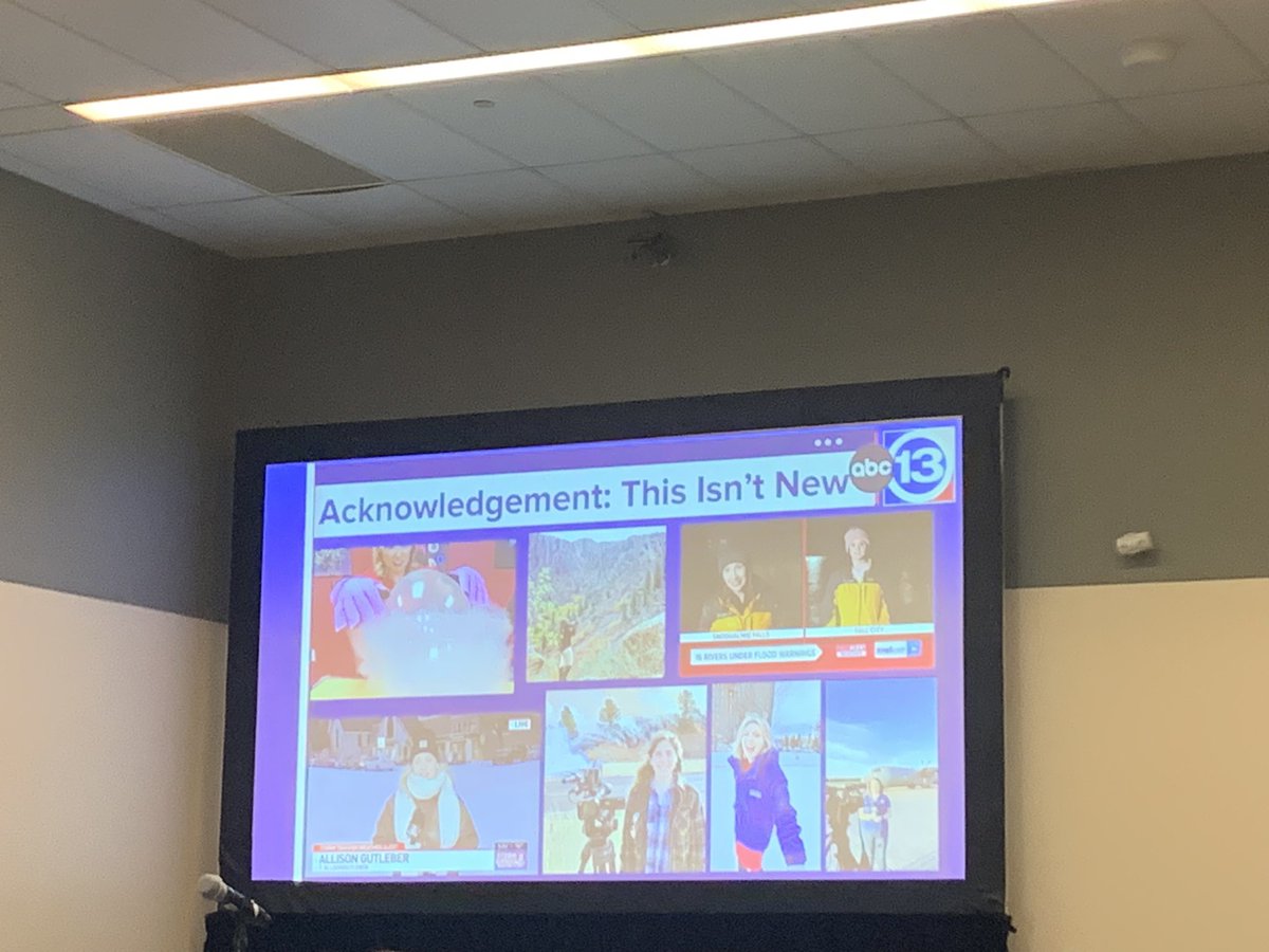 AMS_WAF's tweet photo. The next talk in the joint @amswrn & #2FUTURE is by @ElyseSmithWX who is discussing “Working in a Changing Field: A Future for Broadcast Meteorologists” during the session “Evolution of Weather Communication into the next decade.” #AMS2024 #Baltimore https://t.co/tlLhML0p58
