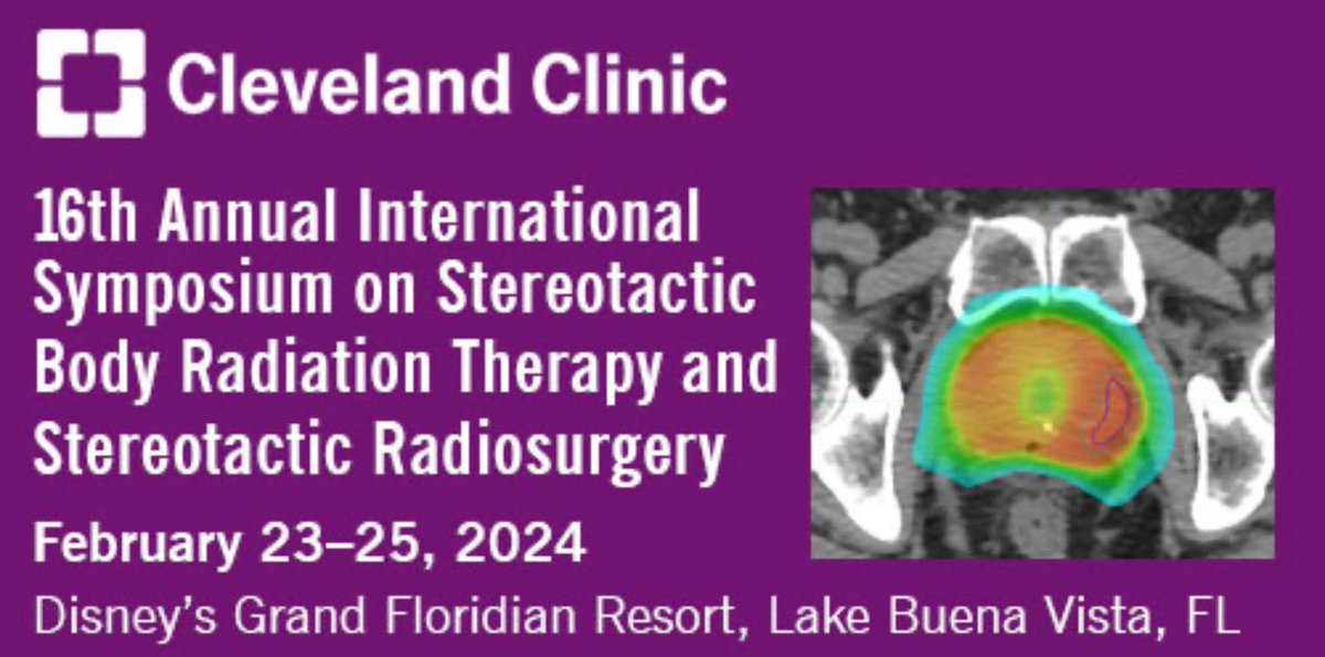 Only a few weeks away! There’s still time to register for the @ClevelandClinic 16th Annual International Symposium on #SBRT & #SRS. Don’t miss Clifford Robinson’s talk on Cardio Radioablation! Join us February 23-25: ccfcme.org/SBRT