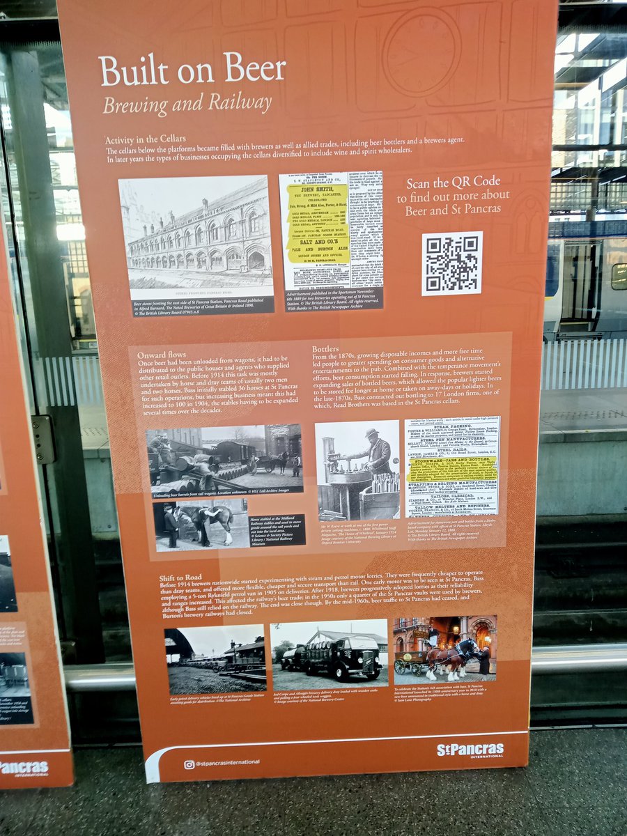 MattRei42410322's tweet photo. Interesting display at London St. pancras station of the brewing industry connection to the railway station. https://t.co/trOc2DkJaH