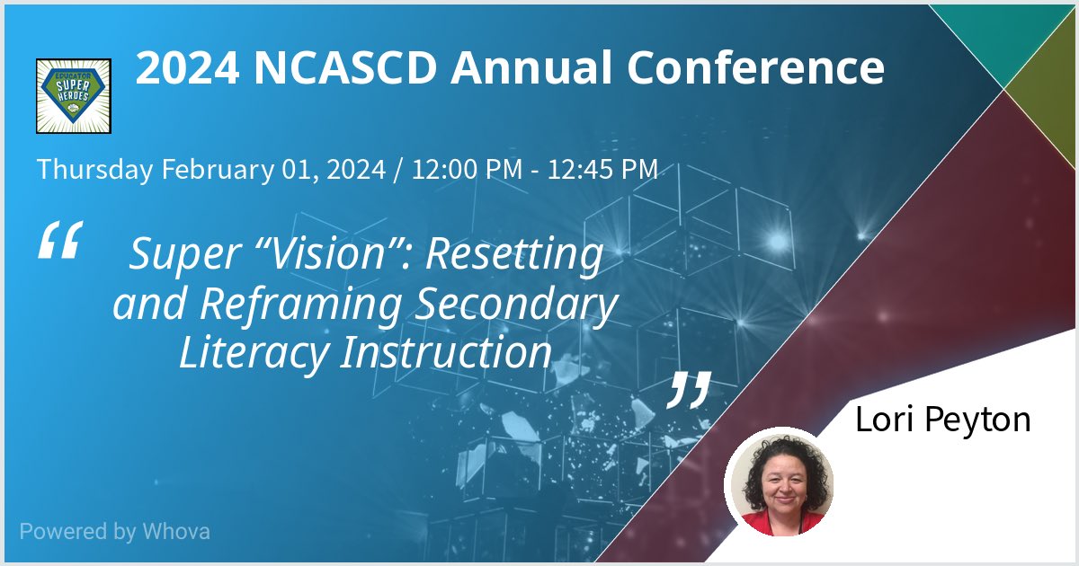 loripeyton's tweet photo. I am speaking at 2024 NCASCD Annual Conference. Please check out my talk if you're attending the event! #ncascd24 - via #Whova event app. https://t.co/BT9bu3Gwug