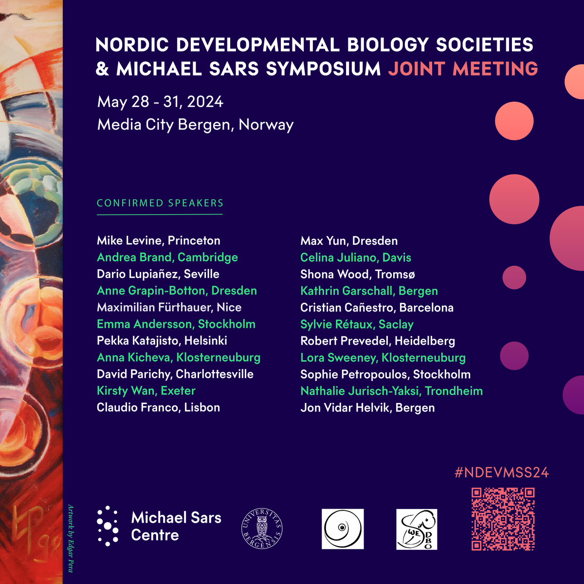 Michael Sars Centre (@msarscentre) on Twitter photo 📢 Registration is open!!
We are thrilled to announce registration for the 'Nordic Developmental Biology Societies & Michael Sars Symposium Joint Meeting' on May 28-31, 2024 is open!
Organized in collaboration with <a href="/swedbo/">Swedish Developmental Biology Organization SWEDBO</a> & FSDB <a href="/UiB/">Universitetet i Bergen</a>
✨REGISTER HERE ➡️ tinyurl.com/NDEVMSS24 📢 Registration is open!!
We are thrilled to announce registration for the 'Nordic Developmental Biology Societies & Michael Sars Symposium Joint Meeting' on May 28-31, 2024 is open!
Organized in collaboration with <a href="/swedbo/">Swedish Developmental Biology Organization SWEDBO</a> & FSDB <a href="/UiB/">Universitetet i Bergen</a>
✨REGISTER HERE ➡️ tinyurl.com/NDEVMSS24