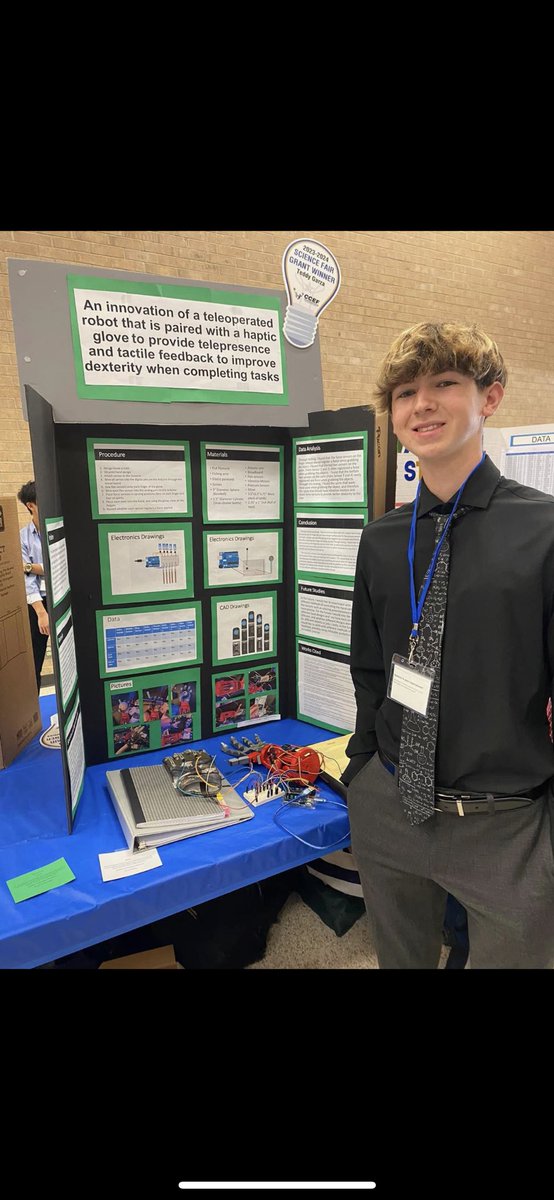 We are super proud of this young man! Such an accomplishment to place first in the CCISD Science Fair for an incredible and innovative product. Keep up the good work kiddo!