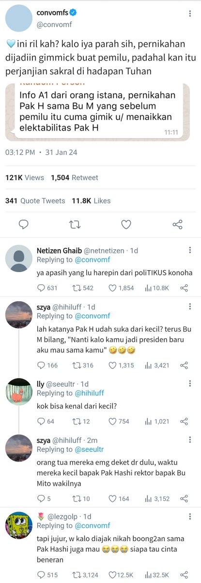 lenackerr's tweet photo. #hashimito — political marriage❓ childhood sweethearts ❓

berita, netizen, alasan sebenarnya mereka nikah https://t.co/U7vBu58nBJ