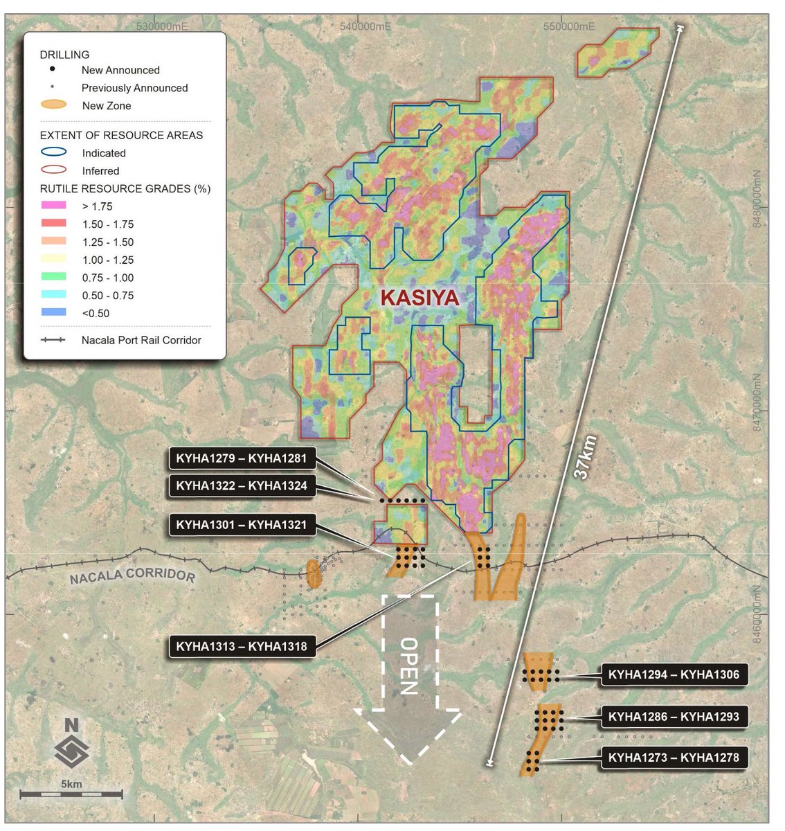 Drilling identifies a further 8km of strike extensions   Mineralisation remains open along strike and at depth   The biggest #rutile deposit ever found could get bigger…!   $SVM #SVML #titanium #graphite #TiO2 investi.com.au/api/announceme…