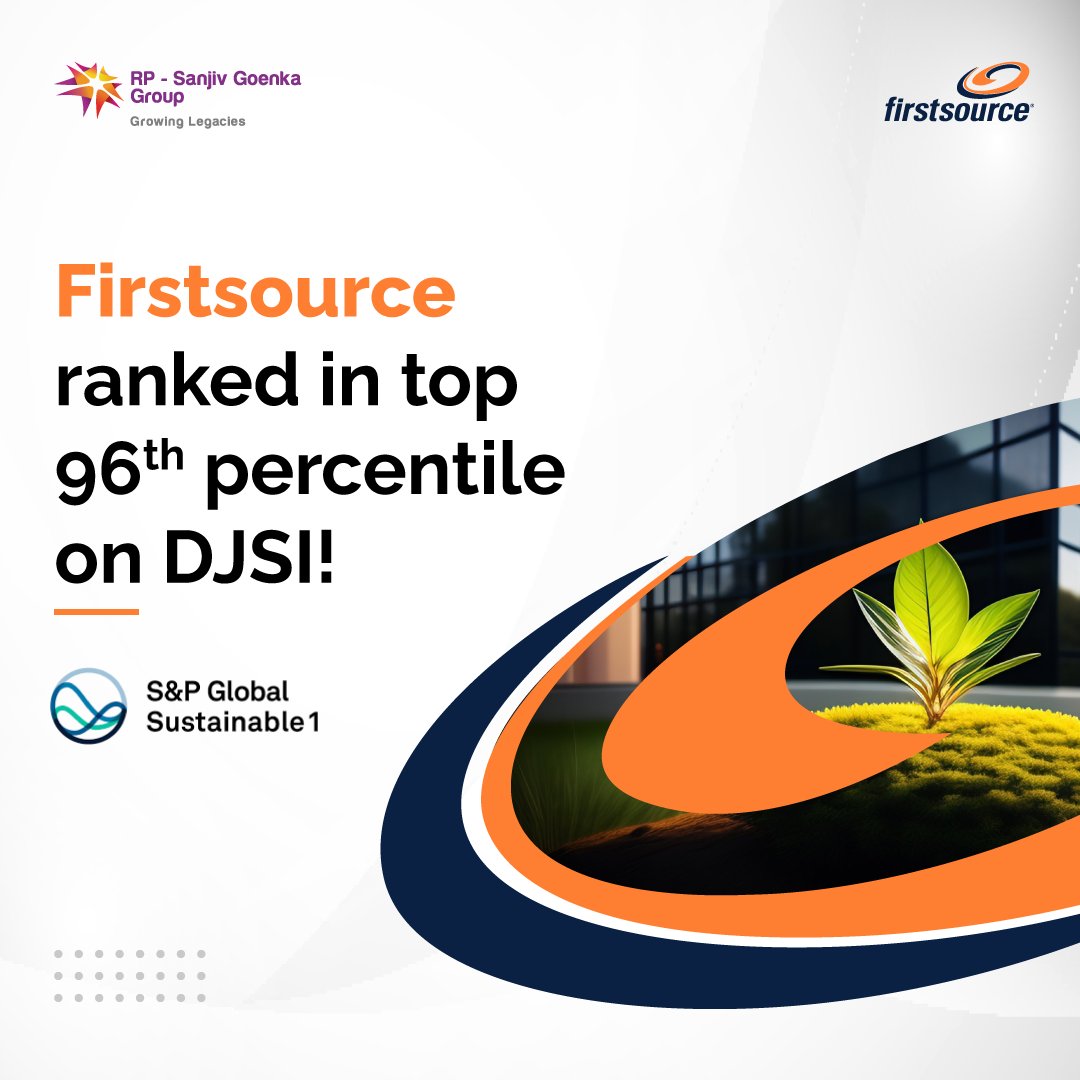 firstsource's tweet image. Celebrating a huge milestone in our ESG journey! 🌟
We are thrilled to share that Firstsource has received a prominent rating in the 2023 Dow Jones Sustainability Indices (DJSI).
Ready to soar to new heights on our ESG journey! 🚀
#SustainabilityMilestone #ESGatfirstsource