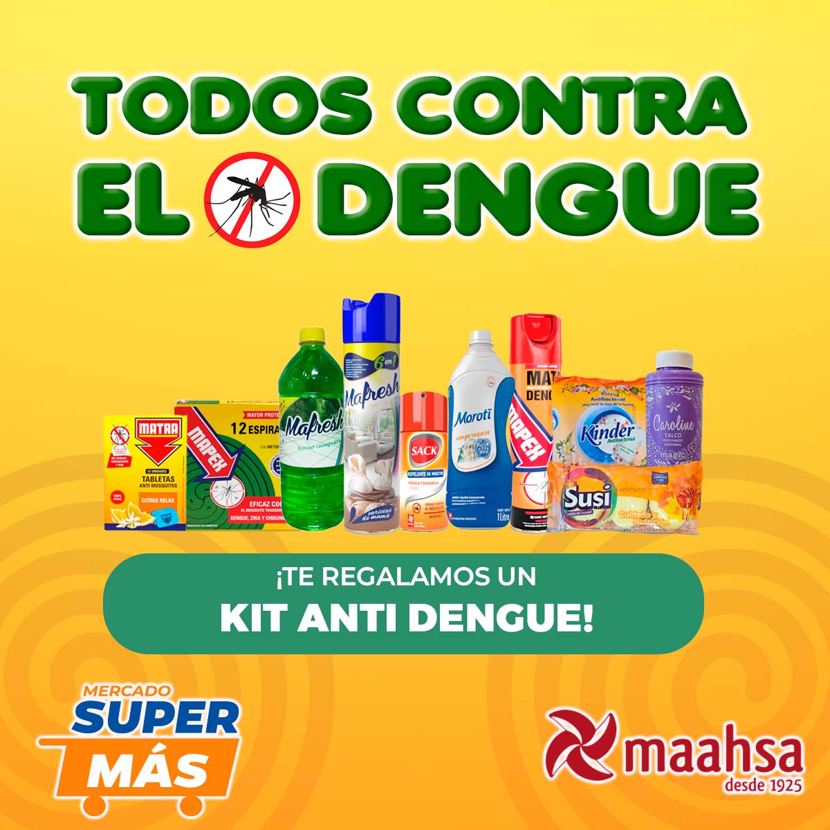 🎉¡Regalamos 3 Kits Anti dengue de Maahsa!🎁
️
Para participar:
-Dar ❤️ y RT
-Segui nuestra cuenta 
Daremos a conocer a los 3 ganadores el 10 de febrero!!
Mucha suerte!🏆