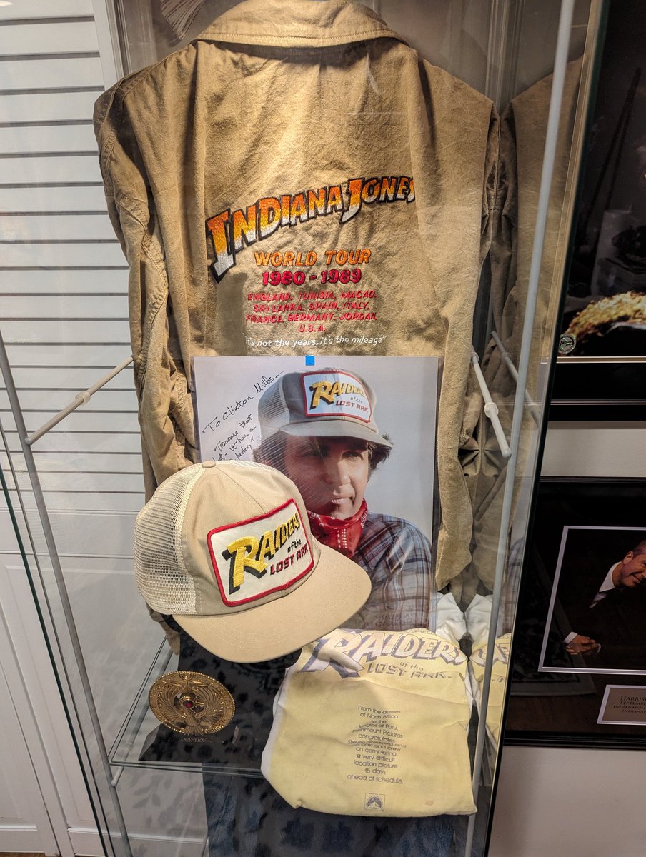 My Indiana Jones crew gear collection got a cool addition from Stuntman Chuck Waters today when he sent me his Last Crusade cap. It now has a home in my case with my other crew gifts from the Indy films.

Now to track down a Temple of Doom Crew hat. <a href="/LeDoctor/">Frank Marshall</a> #IndianaJones