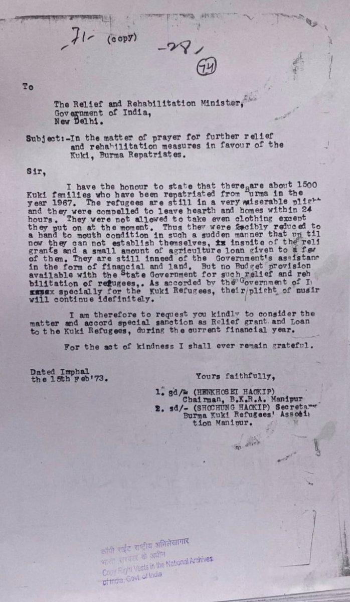 JohnnyMeetei's tweet photo. @nsitharaman ji #PopulationExplosion,seriously??Come on,will show you RAW #PopulationTransfer of a single instance of 1500 #ChinKuki refugee families overnight in 1967 from Burma to #Manipur #India. High-powered committee must first case-study #Manipur.@narendramodi ji
See it👇 https://t.co/dYAm9ApHb2