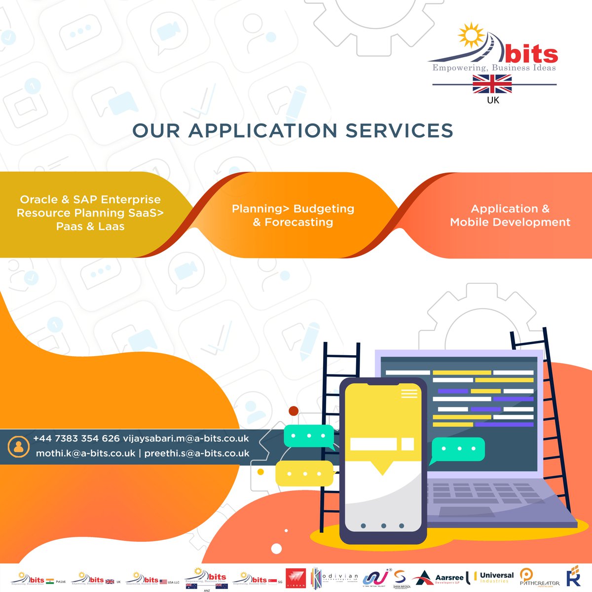 Our Application Services
#abitsuk #abits #ssgroupofcompanies #ssgroup #oracle #sap #saas #paas #laas #planning #budgeting #forecasting #applicationdevelopment #mobiledevelopment