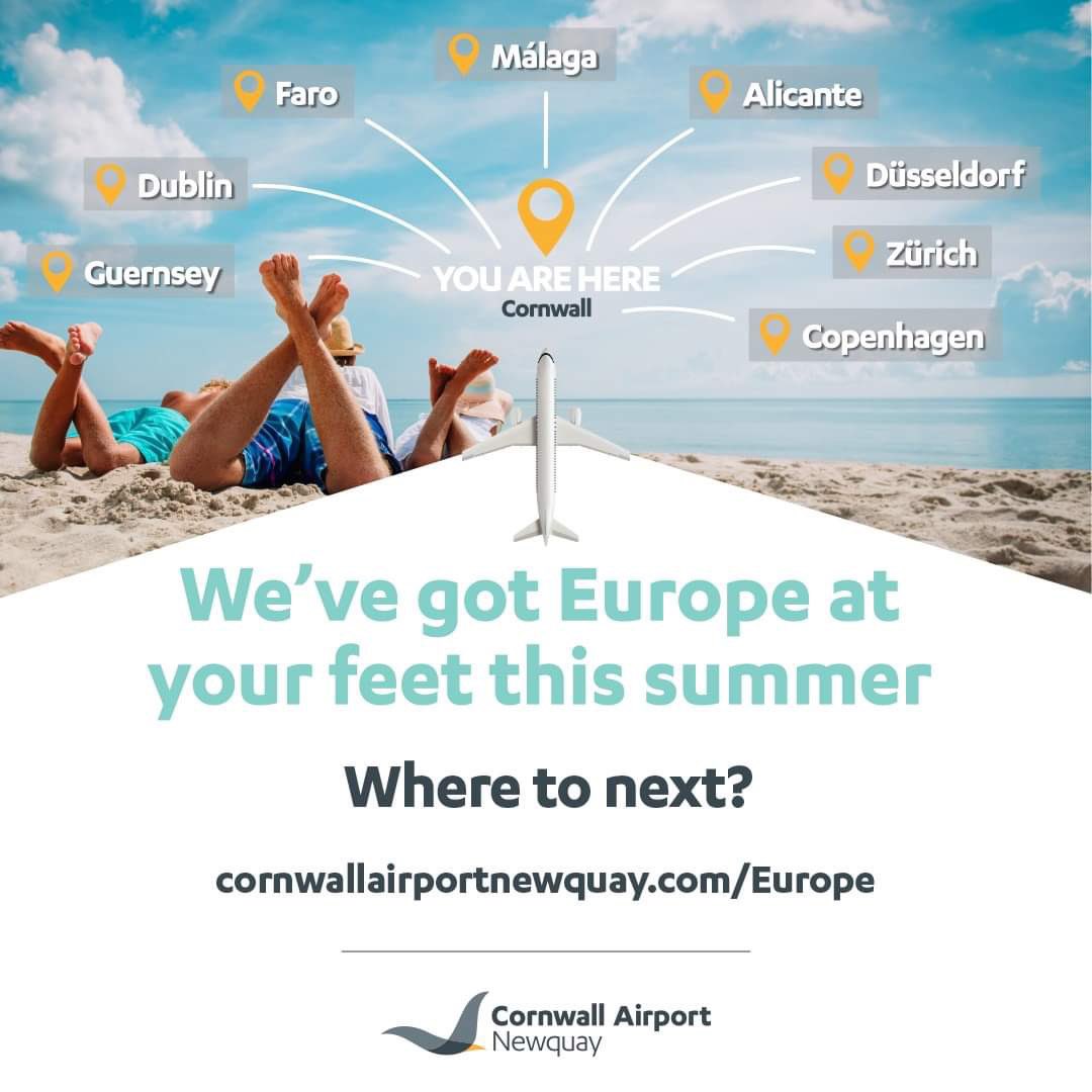 Our route map 👉 shorturl.at/jsuM2 #FlyNQY #TeamNQY #Europe #Travel #Holiday #Guernsey #Dublin #Faro #Málaga #Alicante #Düsseldorf #Zürich #Copenhagen #DirectFlights