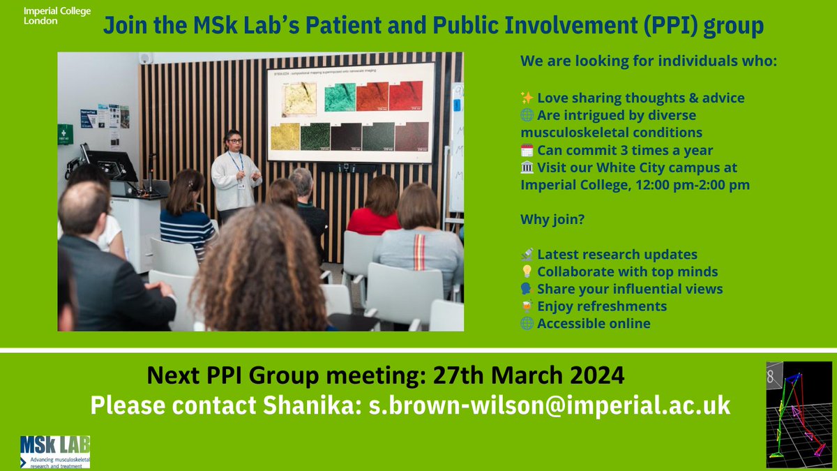 Ready to make a difference? Join our Patient and Public Involvement group! 🤝 Join us in shaping the future of our research. Complete the form, and our team will reach out to you soon!forms.office.com/pages/response… #research #Patientengagement #clinicalstudy #imperialcollege