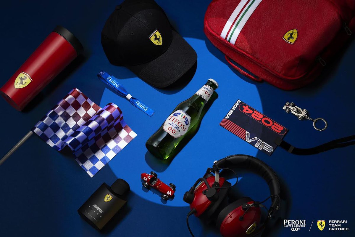 ChrisMedlandF1's tweet photo. You’re all such good detectives, I totally missed this Easter egg when Ferrari announced its Peroni Nastro Azzurro 0.0% partnership two days ago (although the other image was of Leclerc and Sainz starring in the campaign, and Trintignant did win in No.44 at Monaco in 1955) #F1 https://t.co/R5E9CecP1o