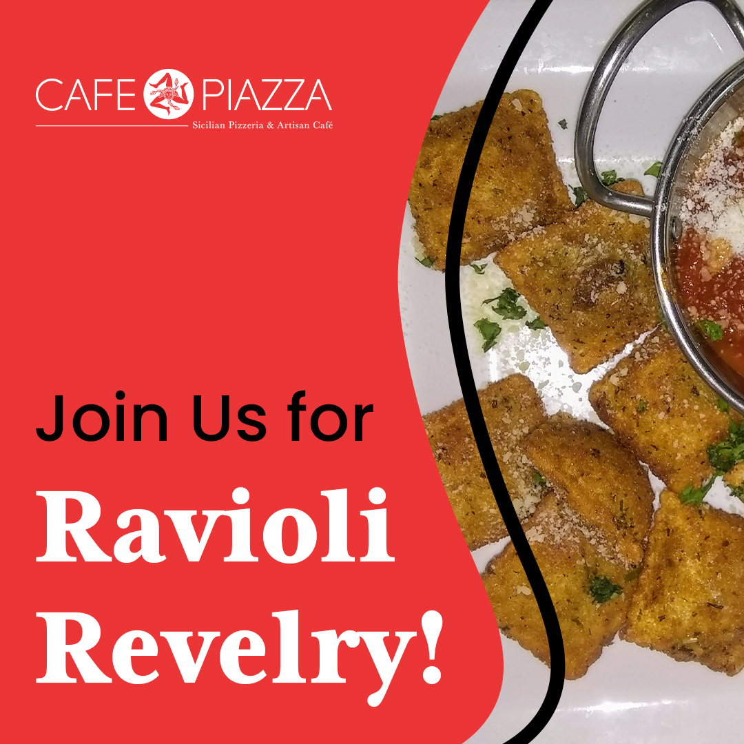 A crunchy shell stuffed with flavorful fillings for the perfect bite, our ravioli is a celebration of Italian tradition and taste. Dive into a plate of deliciousness at Cafe Piazza!

#RavioliLove #ItalianTradition