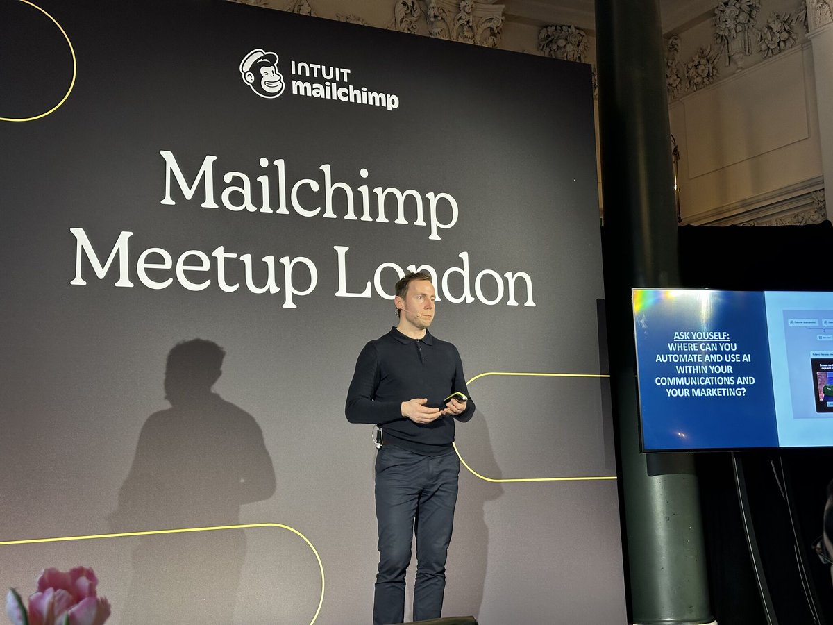 The Future Communicator (@thefuturecomms) on Twitter photo A deep dive into AI in marketing and e-commerce at Mailchimp Meetup London.
A big thank you to the team <a href="/Mailchimp/">Intuit Mailchimp</a> for the opportunity of having our CEO, <a href="/PeterHeneghan/">Peter Heneghan</a>, shared insights on the 'Art of the Possible' with AI and automation.
#MailChimpMeetup #AIinMarketing A deep dive into AI in marketing and e-commerce at Mailchimp Meetup London.
A big thank you to the team <a href="/Mailchimp/">Intuit Mailchimp</a> for the opportunity of having our CEO, <a href="/PeterHeneghan/">Peter Heneghan</a>, shared insights on the 'Art of the Possible' with AI and automation.
#MailChimpMeetup #AIinMarketing