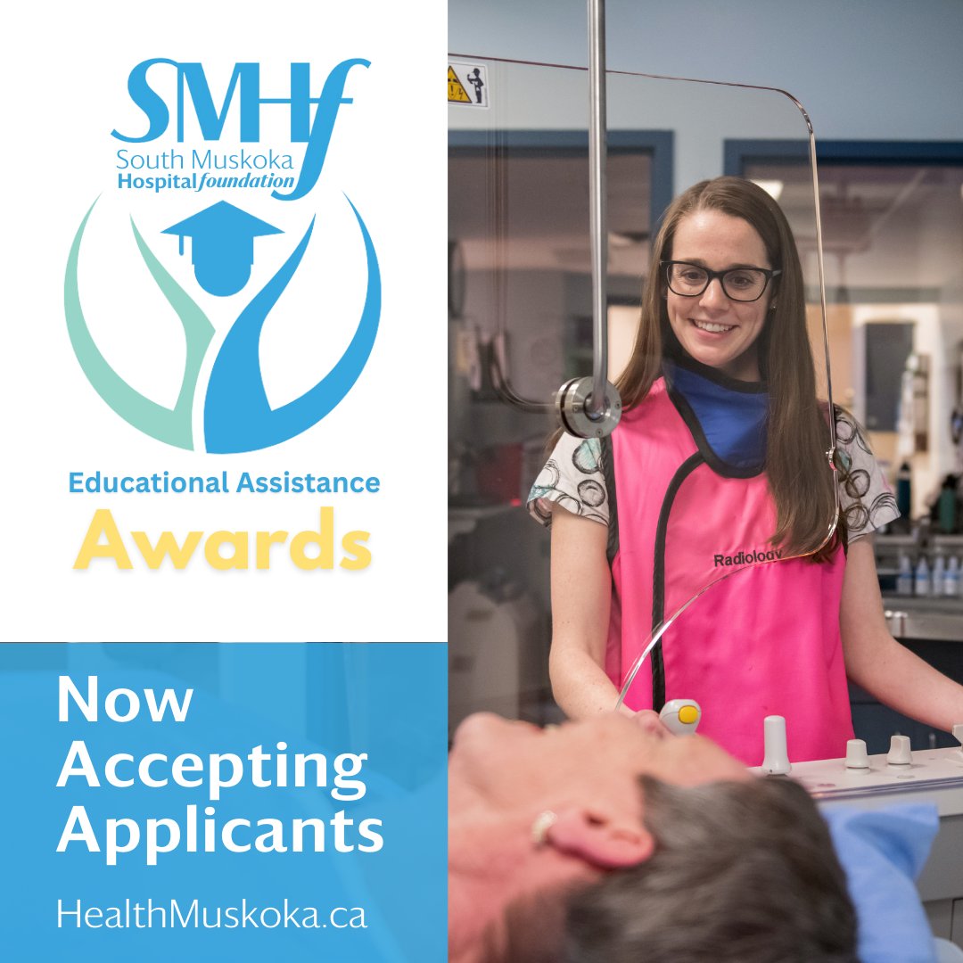 Applications are open for our 2024 Educational Assistance Awards! Student and staff/volunteer applications can be found at HealthMuskoka.ca/CurrentNeeds.

Questions? Interested in supporting our scholarship fund? Contact our office at 705 645 4404 ext. 3189.