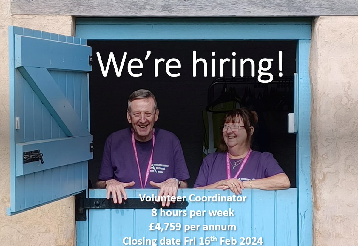 We’re hiring! 
We are recruiting a part-time Volunteer Coordinator.
Full details of the role and how to apply please visit winterbournebarn.org.uk/were-hiring/
Closing date for applications is Friday 16 February 2024.