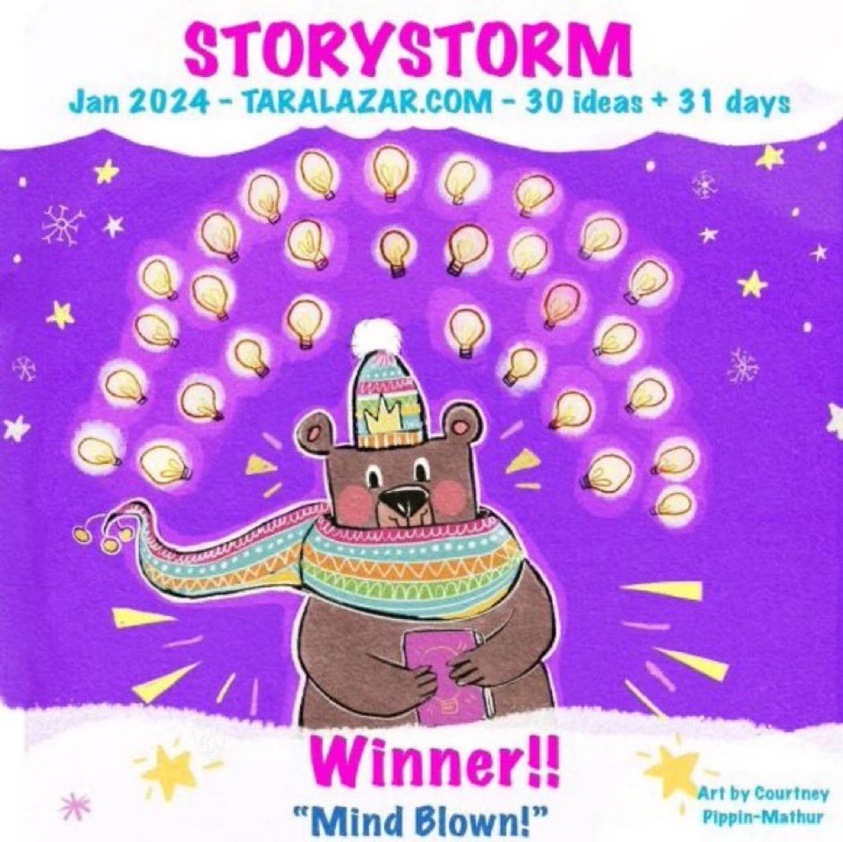 C_Alemshah's tweet image. Yay! You know I love badges! I&apos;m a #storystorm winner. 

36 shiny new ideas - 2 have been drafted, 1 snuck at in the last hours on my drive home! 

How was your month?