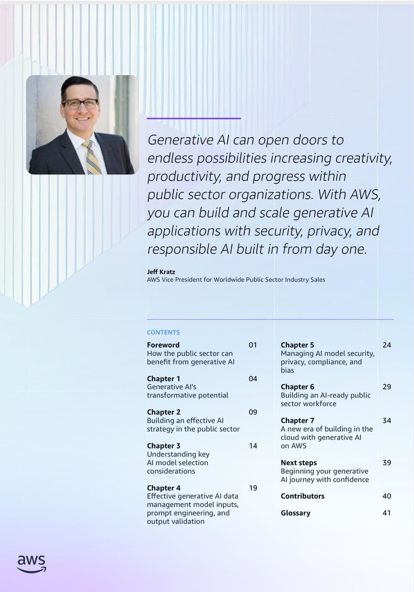 Do you feel like #generativeAI is a moving target?🎯 💡Here's a step-by-step guide for governments, hospitals, schools, nonprofits, and more! pages.awscloud.com/ps-get-started… 🎉Featured real-life stories: @BriBooks_global, @scispace_, @bedspolice, @CalPoly, @SwindonCouncil, @TIIuae