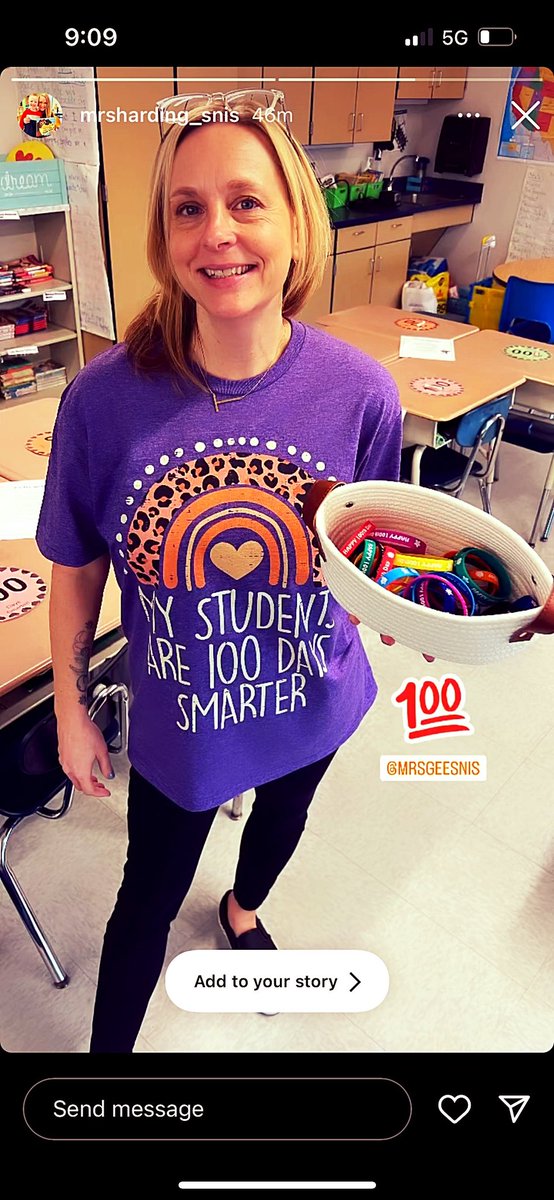 GeetMrs's tweet photo. My students are 100 days smarter and maybe a little older!!!  Happy 100th day NMPS students!! https://t.co/kuIorJaljo