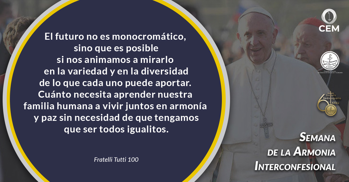 CedicCem's tweet photo. La Semana Mundial de la Armonía Interconfesional entre todas las religiones, confesiones y creencias es un evento anual que se celebra durante la primera semana de febrero desde 2011...
#DialogoInterreligioso
#DialogoEcumenico
#UnitatisRedintegratio
#CEDIC
#CEM https://t.co/YsFQBdilD9