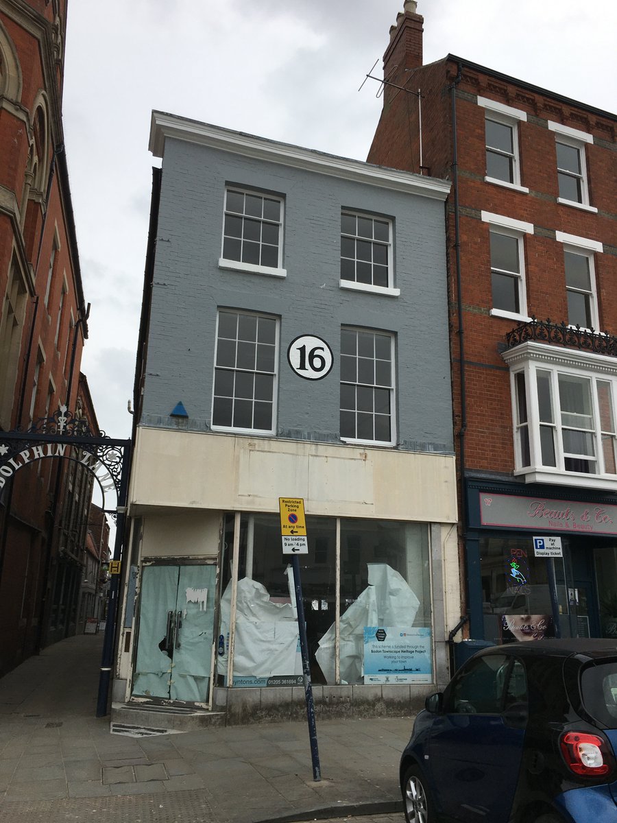 IPConsultingLtd's tweet photo. What a difference! Before and after of the old Millets store in Boston, a great demonstration of the difference investment from the @BostonTownscape scheme has made to Dolphin Lane. https://t.co/FcdN97bScJ