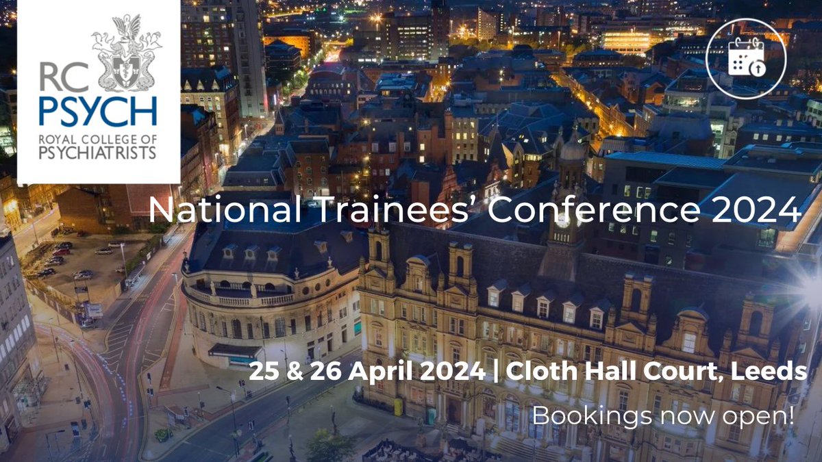 Booking is now open for this year’s National Trainees’ Conference in Leeds. The theme is Next Generation, #poster submissions are welcomed. This was a sold out event in 2023, #booknow to secure your place! 🔗 bit.ly/48DJLQ0 We look forward to seeing you there.