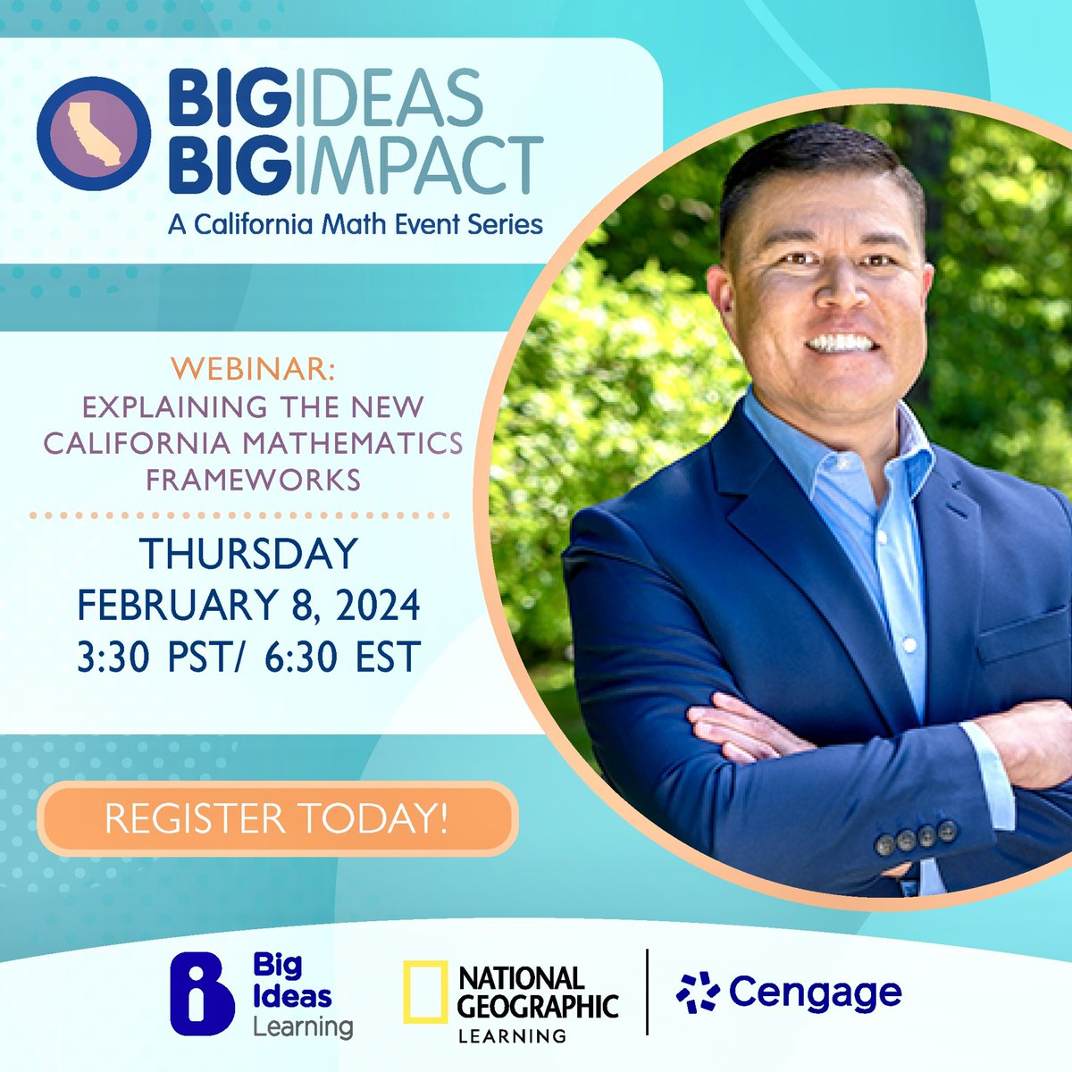 1 week away!!! 
Curious about California’s NEW mathematics  framework? Join me as I unpack the BIG IDEAS and discuss the call to action for districts, schools, and classrooms. 
Sign up here: ca.bigideaslearning.com/event-series <a href="/BigIdeasMath/">Big Ideas Learning</a> <a href="/ExploreInside/">NatGeoLearning</a>
