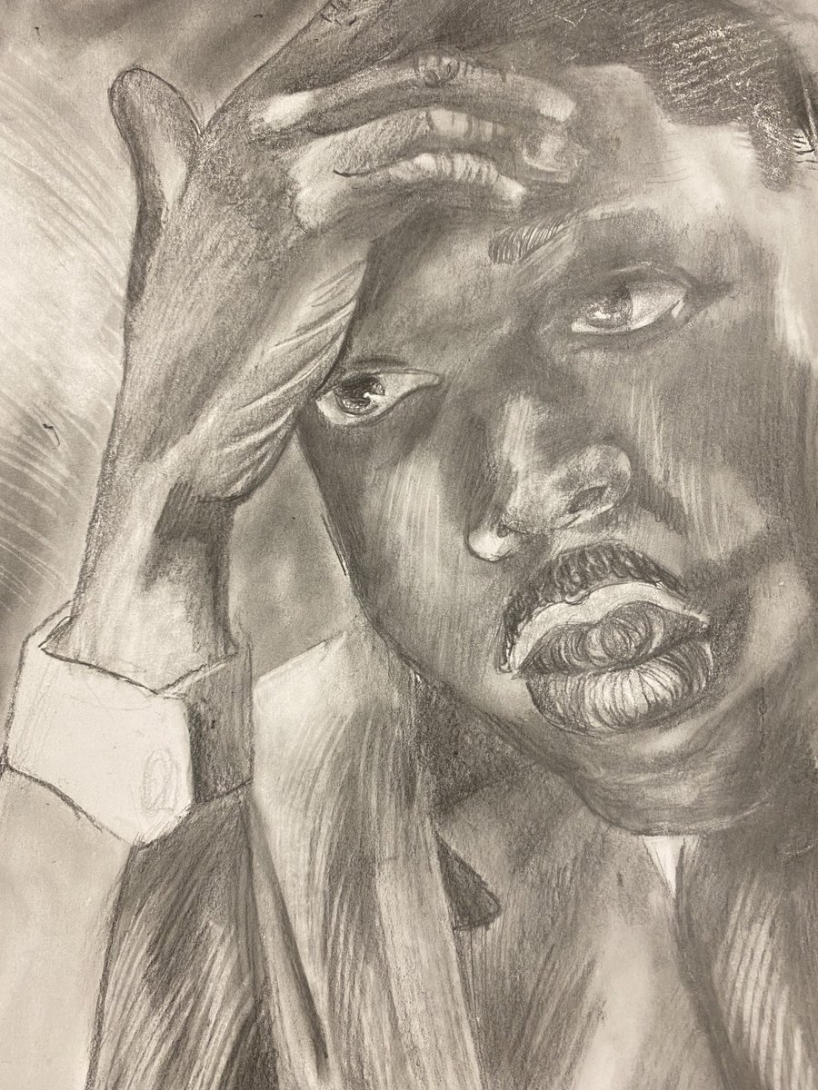 So awed by my scholar’s portrait of MLK. What a great way to start Black History Month ⁦<a href="/GLECART/">Gregory-Lincoln PVA Art Department</a>⁩ ⁦@GLECPVA⁩ ⁦⁦<a href="/chandelart/">Dr. Chandel Hancock</a>⁩