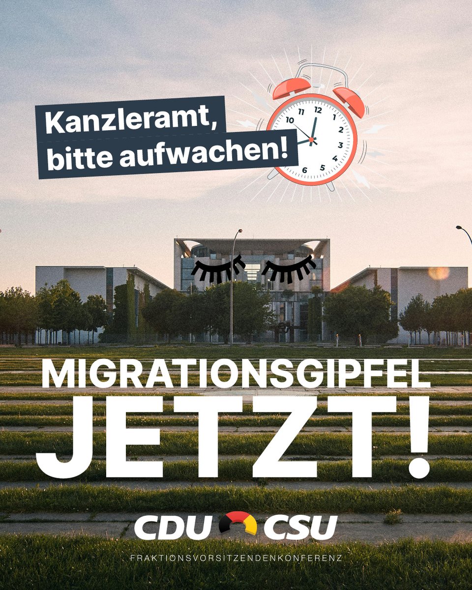 Olaf Scholz hintertreibt seine eigene vollmundig angekündigte Abschiebeoffensive! Erst war monatelang nichts zu sehen. Jetzt liefert der Kanzler exakt das Gegenteil. Die Fraktionsvorsitzenden von CDU uns CSU fordern deswegen einen Migrationsgipfel: cducsufvk.de/konferenz-der-…