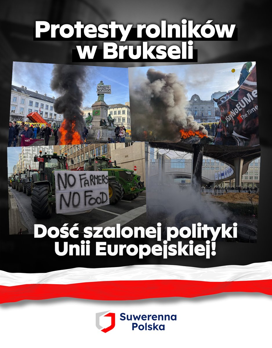 Europejscy rolnicy nie chcą takiej Unii.👇
#ProtestyRolników #Bruksela