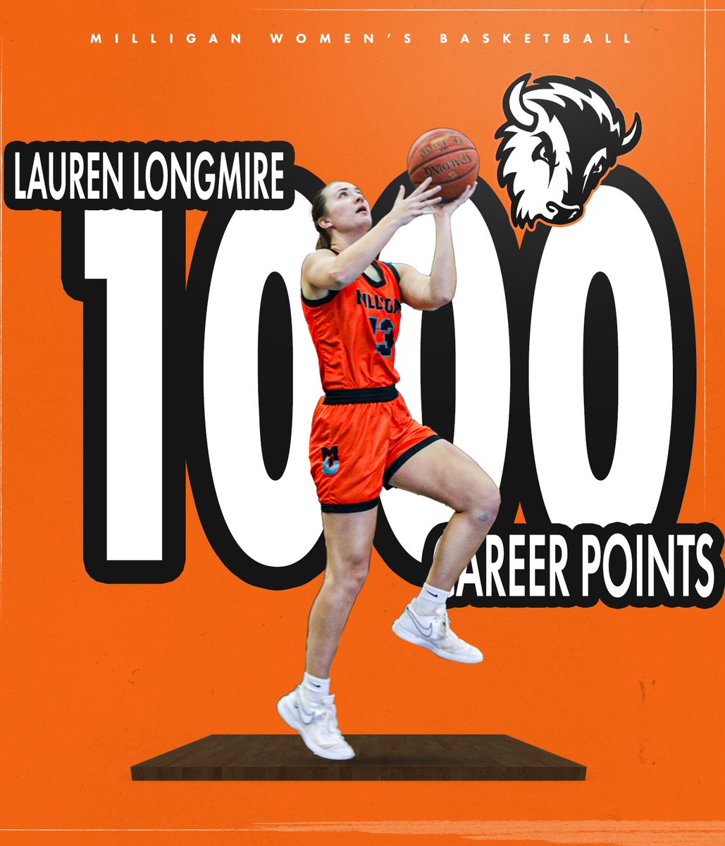 𝟭,𝟬𝟬𝟬 𝙋𝙊𝙄𝙉𝙏𝙎🎉

Congrats to <a href="/MilliganWBB/">Milligan Women’s Basketball</a>'s Lauren Longmire for eclipsing 1,000 career points as a Buff in last night's win over Truett McConnell! #BuffStrong🦬