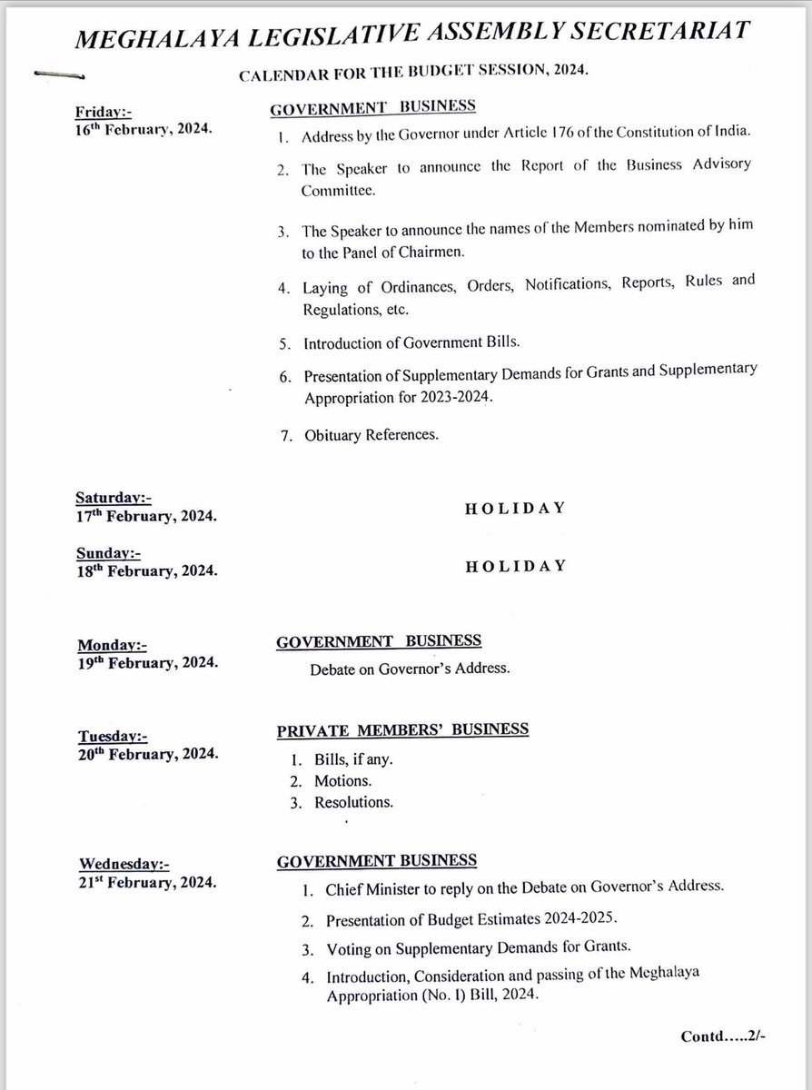 Meghalaya Legislative Assembly tweet media