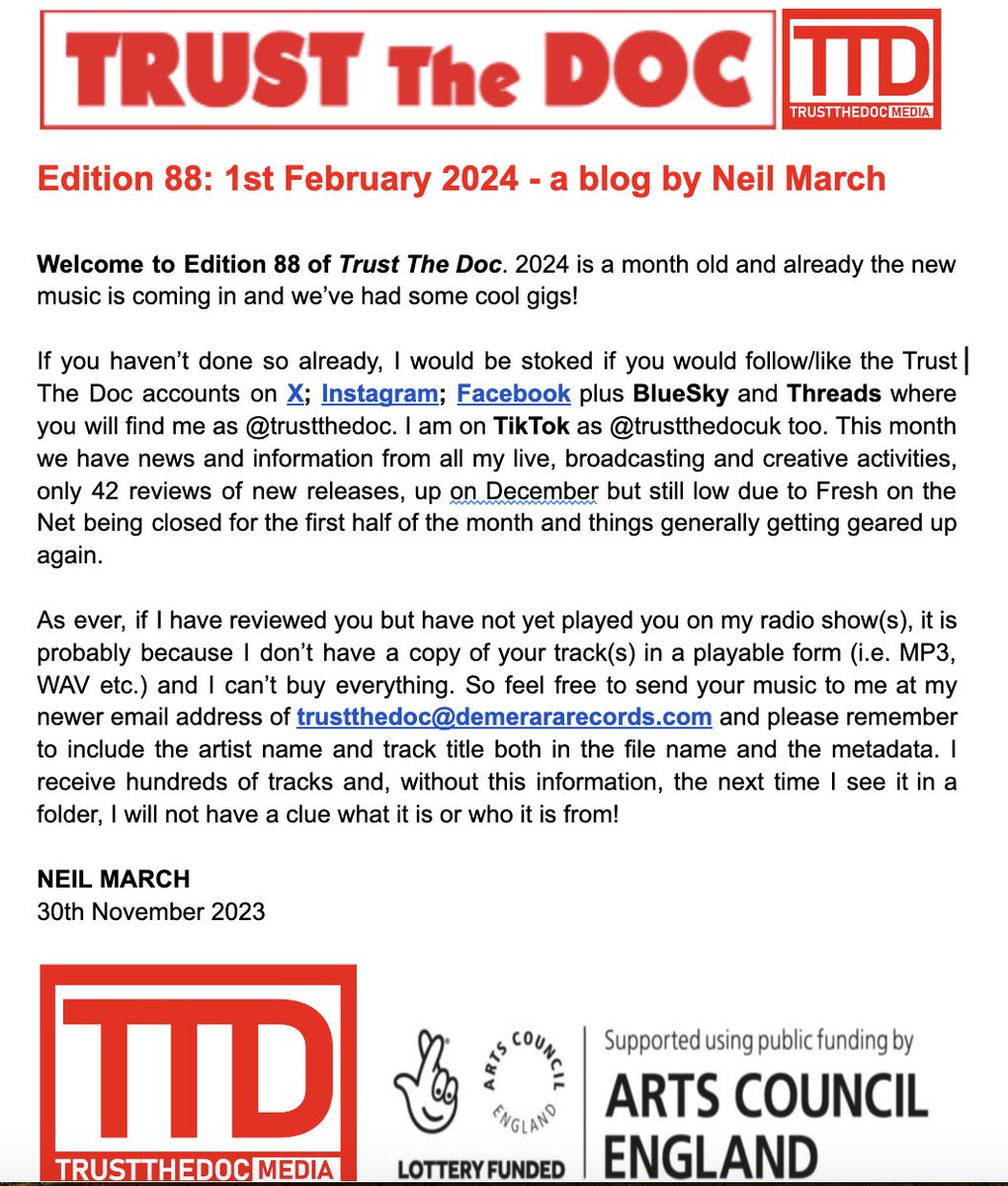 TrustTheDocUK's tweet image. ... &amp;amp; featured in Ed 88 #TrustTheDoc:
@lamiamusicuk @aliceoffley @frankjoshua @miss_jewelia @ROOFTALK @wildhorserockuk #VelvetSunset #SeoulMetro #StanfordFamilyBand #Cutaways @velouriasdublin @tvcomamusic @cominguprosessg #Brick #WotjekTheBear @pmadtheband #TwoOfTheSame + more...