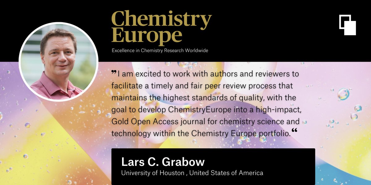 Please welcome @TheGrabowGroup as the new Editor-in-Chief of @ChemistryEur, joining @KenTanaka_Lab and @LuisaDeCola8. We look forward to working together with you in this role!