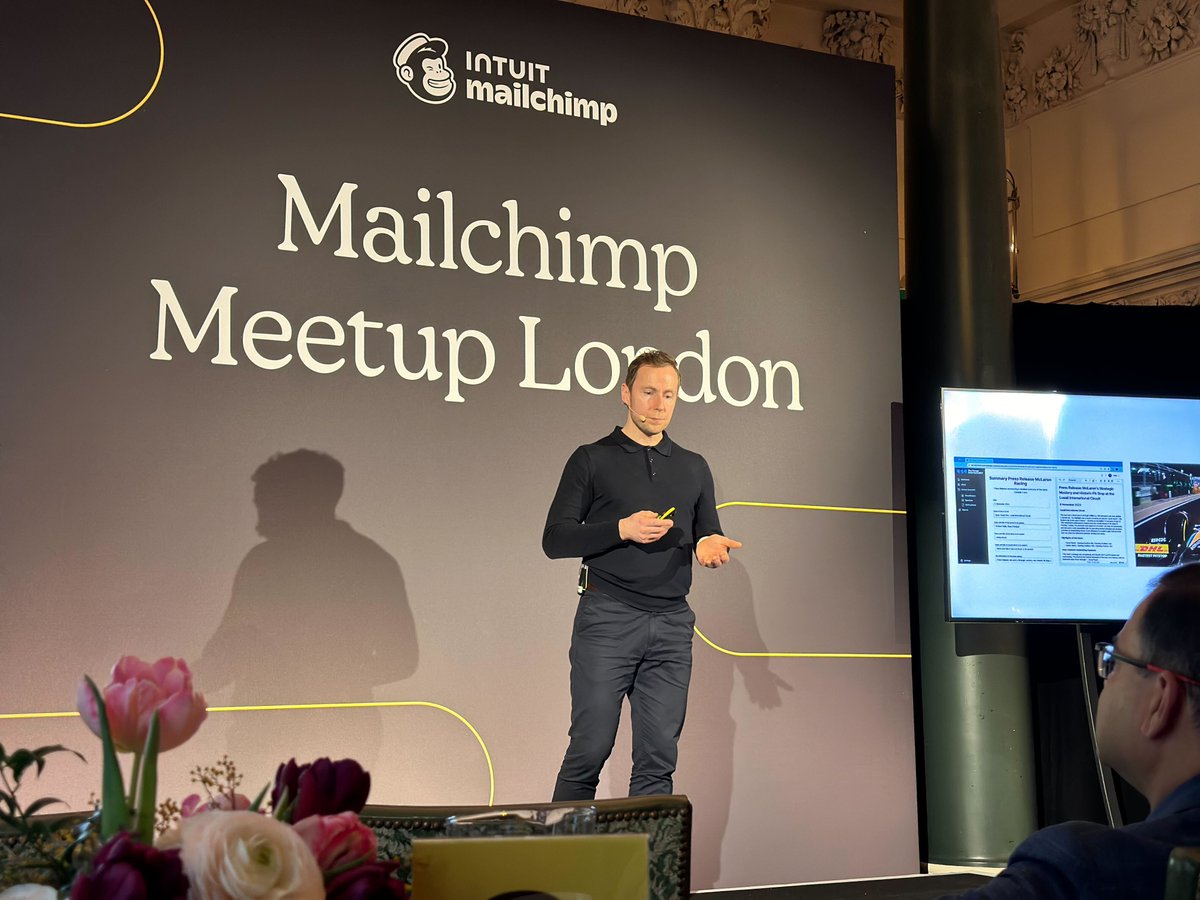 A massive thank you to the team at <a href="/Mailchimp/">Intuit Mailchimp</a> for the opportunity to speak about  AI in marketing and e-commerce. At Mailchimp Meetup London, we shared insights on the 'Art of the Possible' with AI and automation. 
#MailChimpMeetup #AIinMarketing