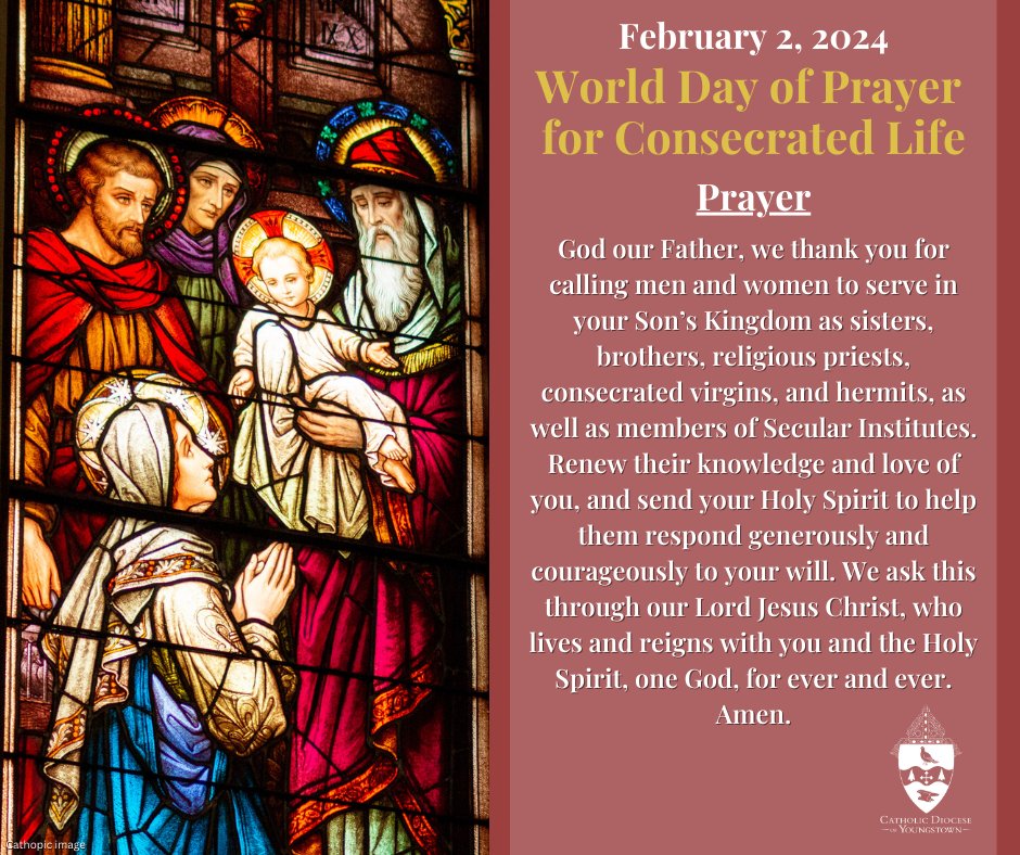 Feb. 2 - The Presentation of the Lord

#presentationofthelord #consecratedlife #DOY #dioceseofyoungstown