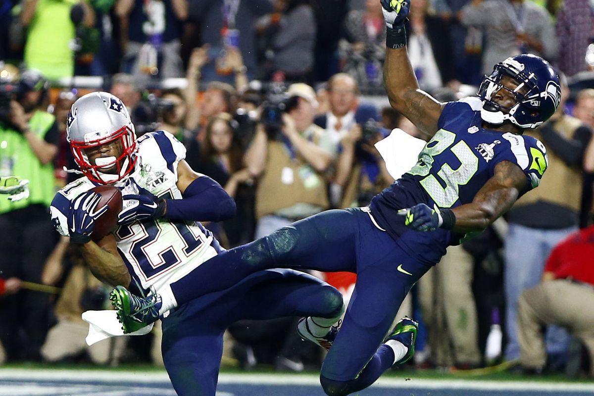 PatsBuzz's tweet photo. 9 years ago today we saw one of the greatest games of all time. 

The Patriots took down the Legion of Boom in a classic. 🏆 https://t.co/lPC3qleWST