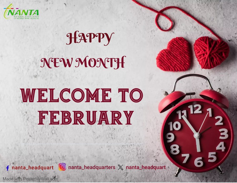 Welcome to the Month of February, Happy New Month!!    #february #february1st #february2023 #happyfebruary #happynewmonth #newmonth #newmonthvibes #seasonofjoy #nanta #travel #nigeria #nigeriatotheworld #africatravel