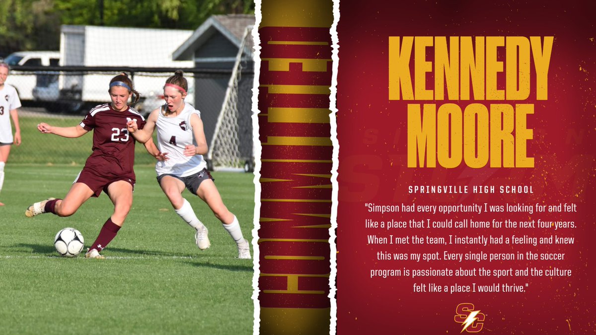🔥🚨2024 Class Announcement!🚨🔥

Welcome to the #SimpCoWoSo Family, Kennedy Moore! 

🏡 Springville, IA
🏫 Mount Vernon HS
♣️ FC United ECNL-RL
⚽️ Midfield 

#RollStorm #Classof2024